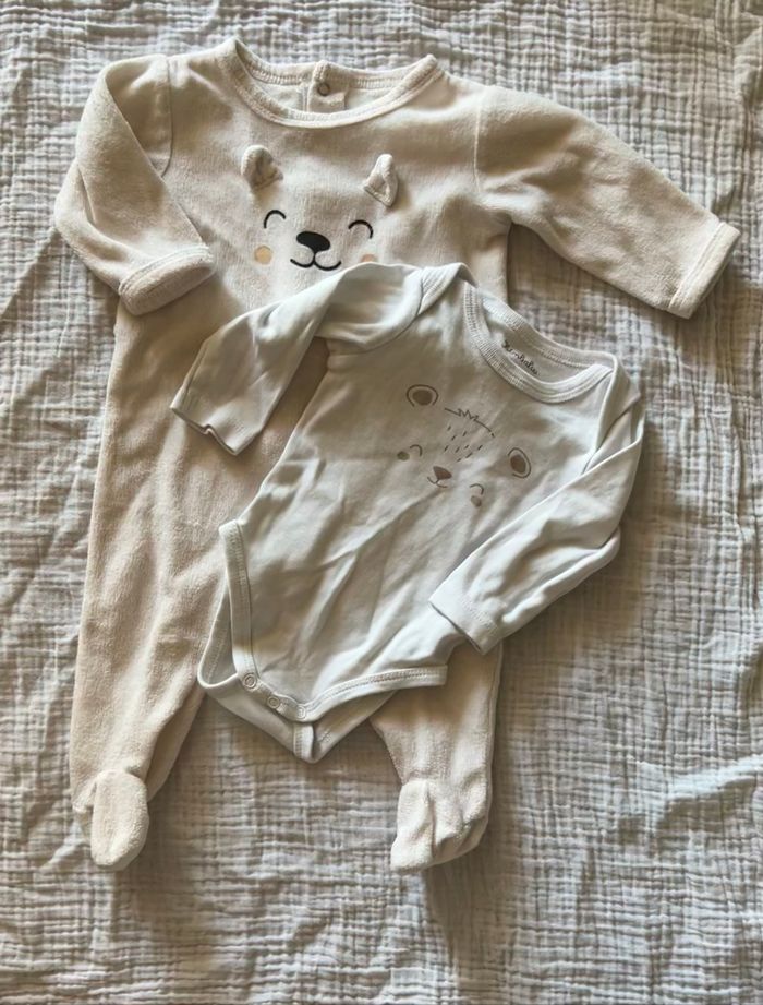Lot pyjama + bodie 3 mois manches longues kimbaloo