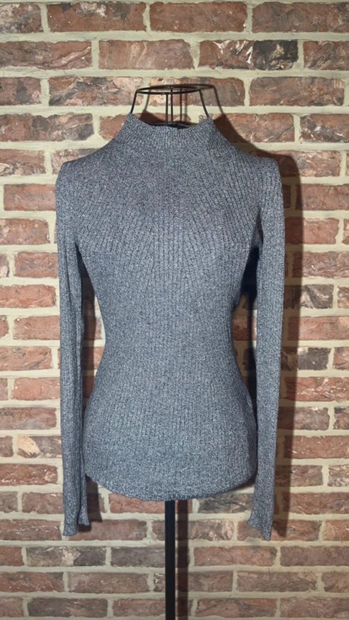 Haut a longues manches gris ligné H&M Taille S / 36
