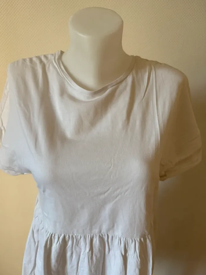 Robe mango blanche en bon état taille M - photo numéro 3
