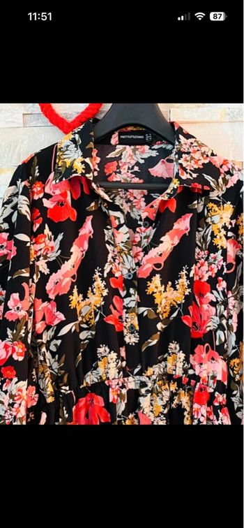 Robe noire fleurie femme T42 pretty Little thing