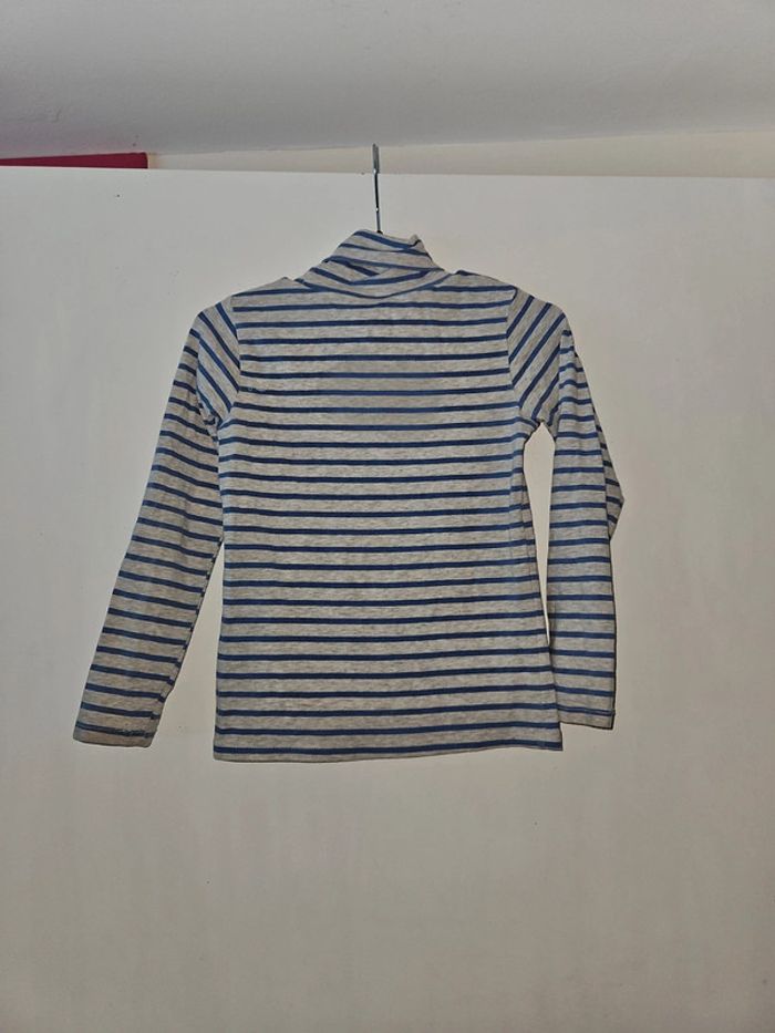 Tee-shirt manche longue col roule reine des neiges 5/6 ans - photo numéro 3
