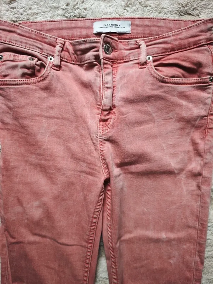 Jeans slim rose Zara taille 36 - photo numéro 2