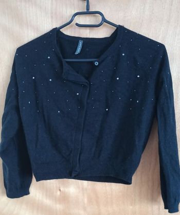 Gilet noir avec déco argentée - NAF NAF