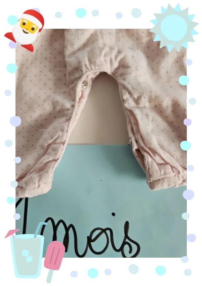 salopette combinaison cyrillus  1 Mois rose pale - photo numéro 4