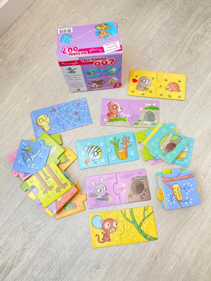 Qui habite où ? puzzle à associer Oxybul - photo numéro 2