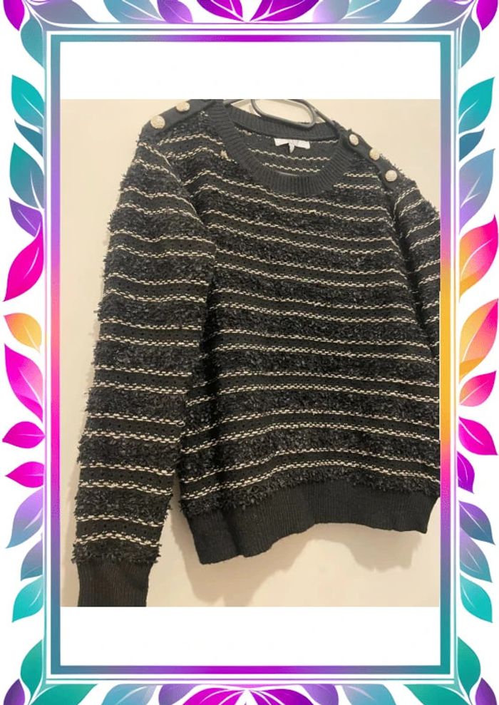 Pull noir doré taille unique - photo numéro 3