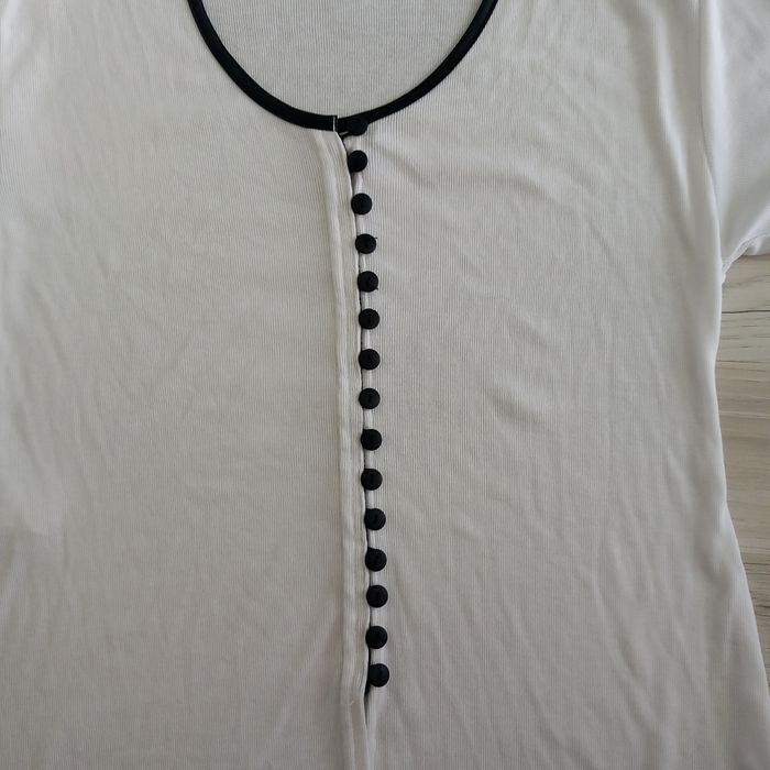 Chemisier femme blanc à manches courtes taille unique - photo numéro 3