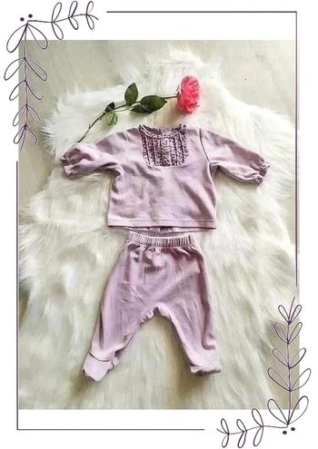 Pyjama velours avec pieds 2 pièces bébé fille 3 mois