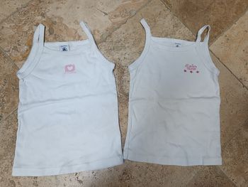 Lot de 2 débardeurs Petit bateau 4 ans 