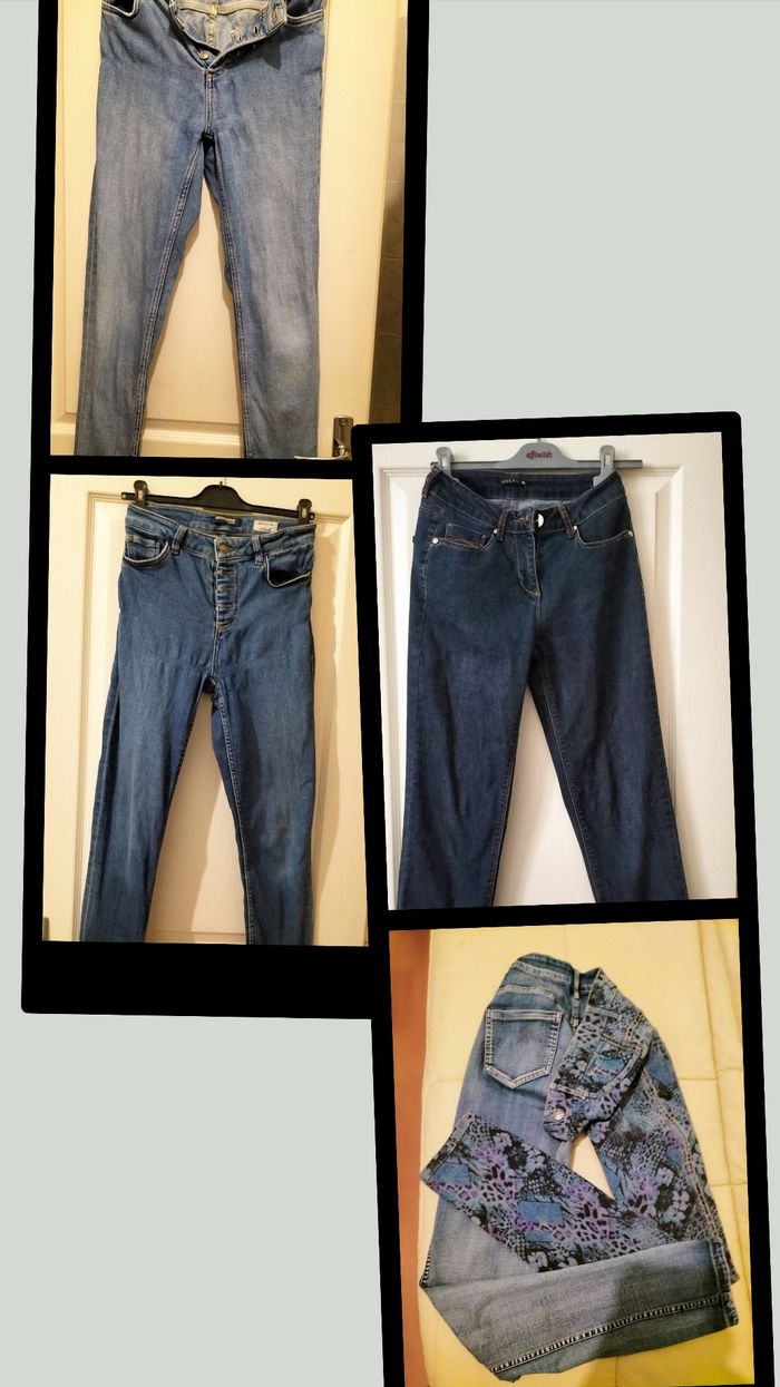 Lot 4 jeans femme T36 - photo numéro 1