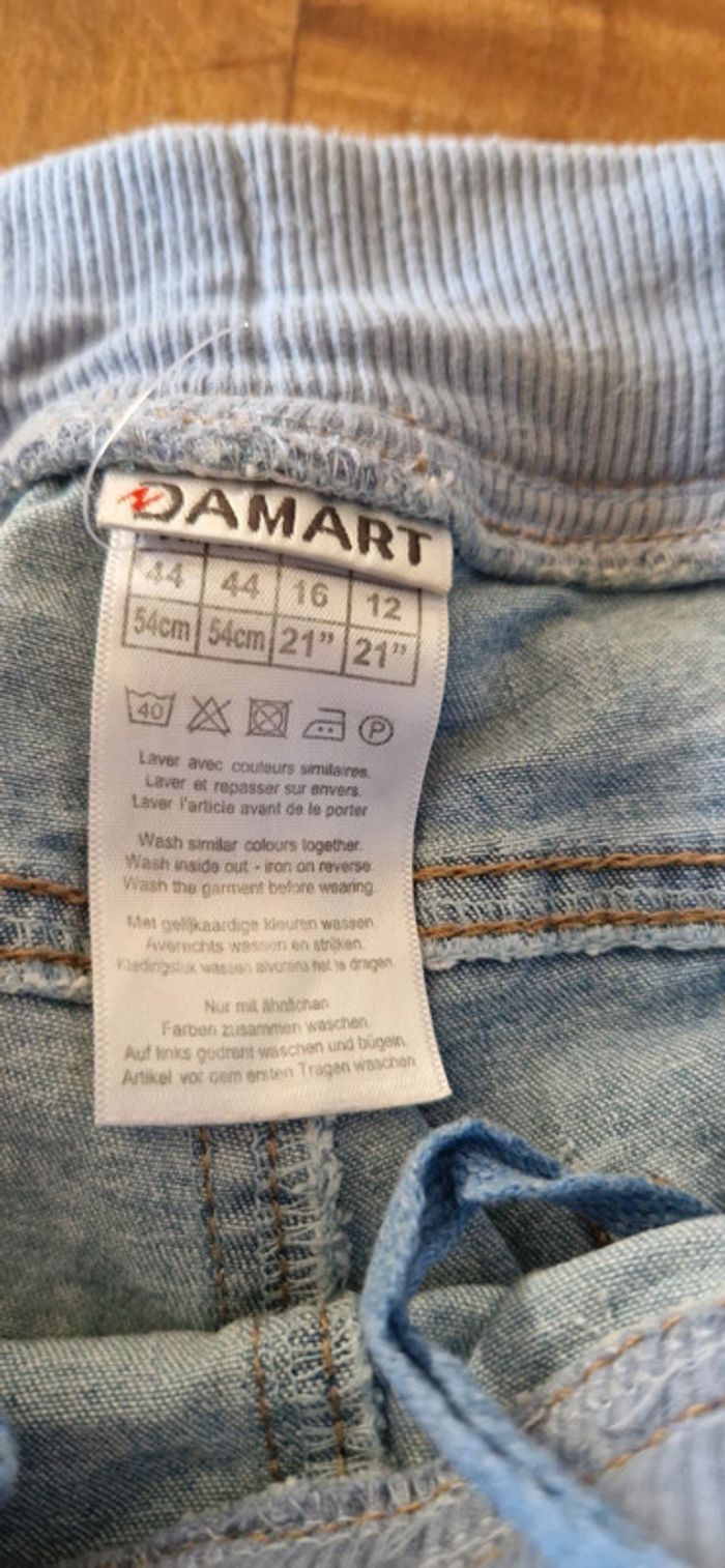 Pantacourt jean taille elastique - photo numéro 3