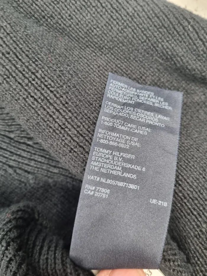 Gilet zippé Tommy Hilfiger noir, S Hommes (mesures en photos) - photo numéro 8