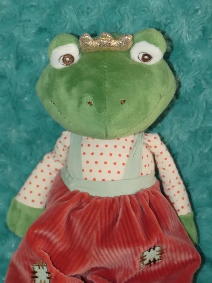 Doudou grenouille verte rouge Bukowski 🐸 tbe - photo numéro 2