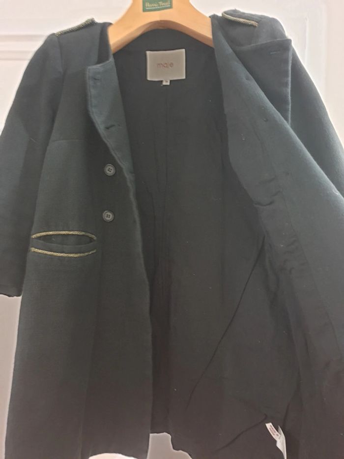 Veste Caban Blazer mi saison coton Maje Taille 38 - photo numéro 4