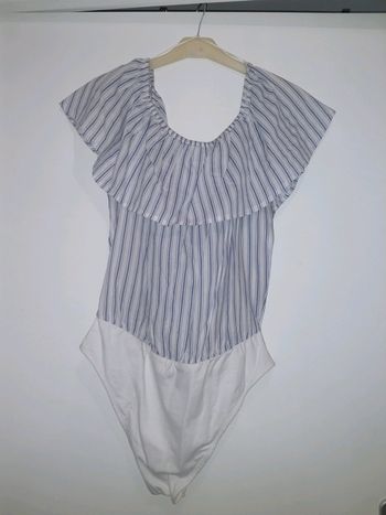 Body chemise rayure bleu et blanc