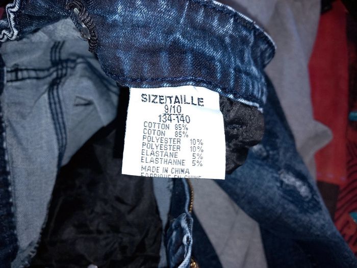 Joli jean délavé troué sympa 9-10ans - photo numéro 4