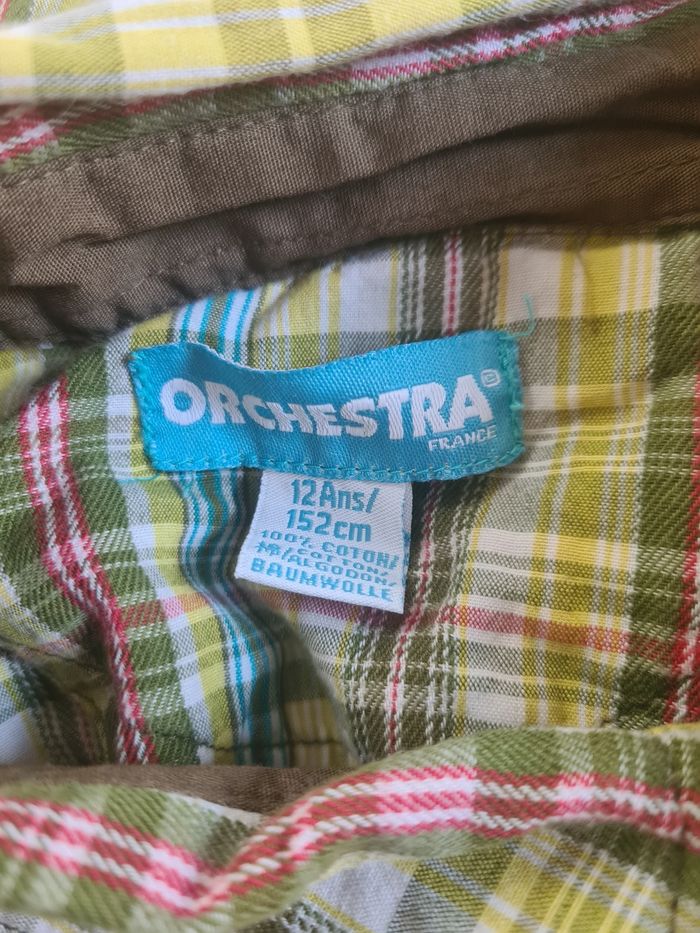 Chemise Orchestra kaki et verte / Taille 12 ans - photo numéro 3