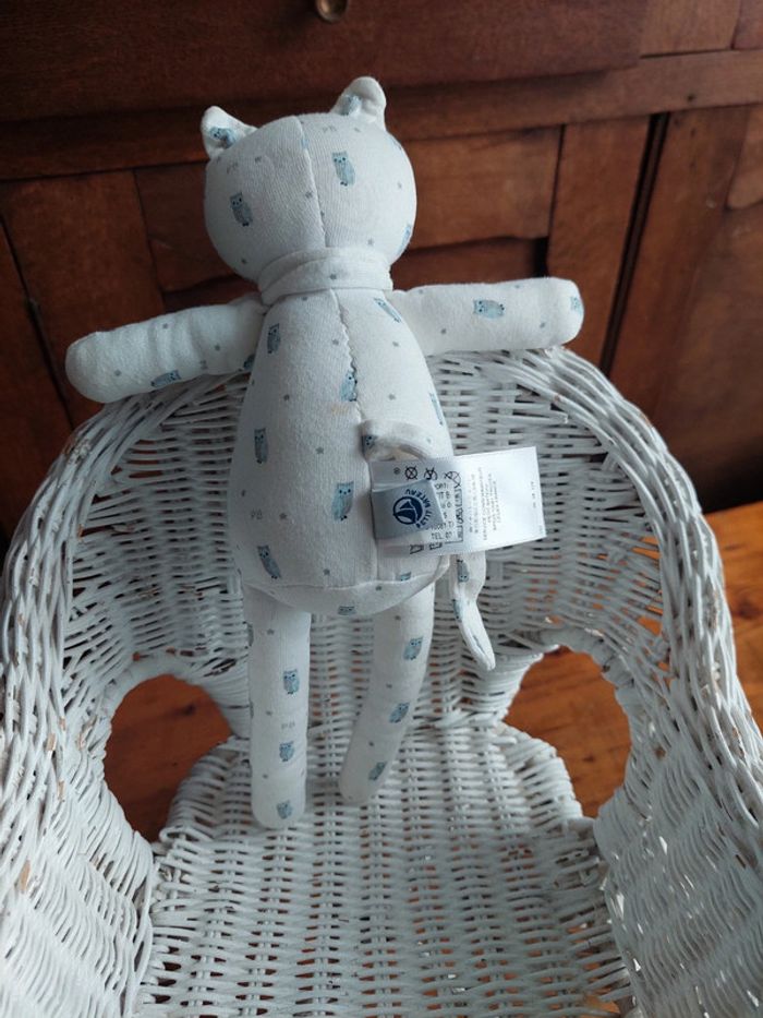 Doudou chat imprimé hiboux Petit Bateau - photo numéro 2