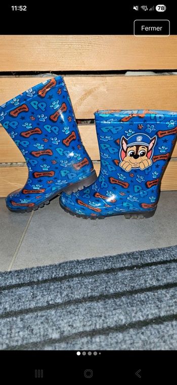 Botte de pluie pat patrouille taille 29 en très bon état