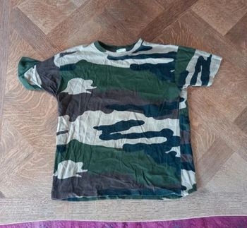 T shirt enfant style armée 10 ans
