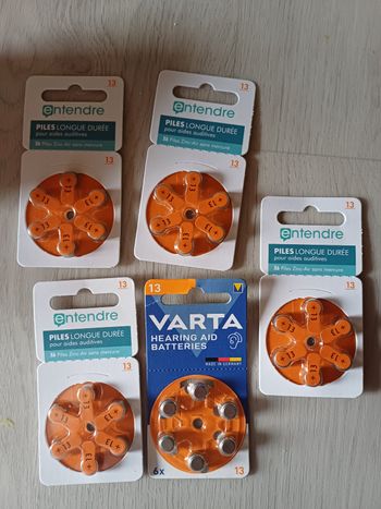 Lot de piles auditives