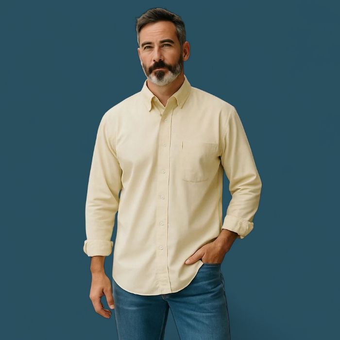 Chemise homme jaune clair – Taille 41/42 (L)