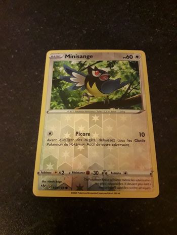Minisange reverse carte Pokémon neuve