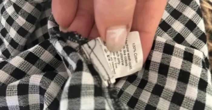 Madewell  top été court débardeur, caraco à bretelles,  Imprimé carreaux Vichy noir et blanc - photo numéro 5