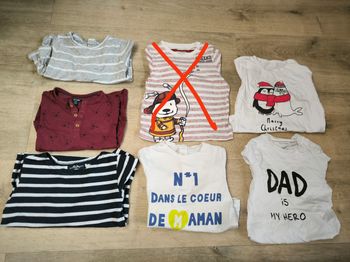 Lot de 6 tee shirt 86cm 24 mois