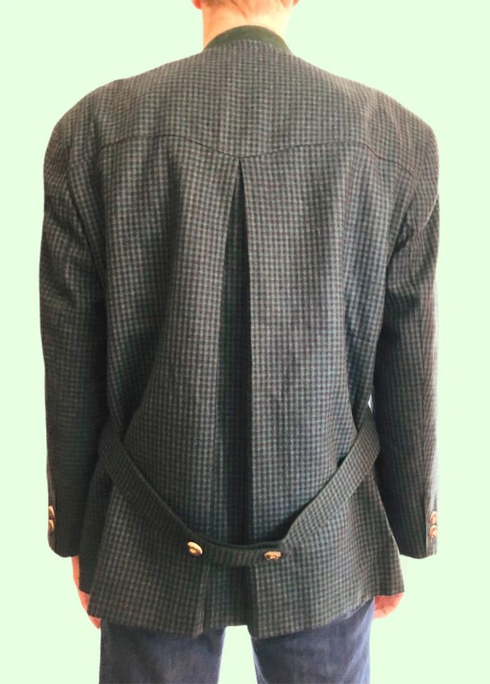 🇦🇹Blazer autrichien pure laine vierge petits carreaux Distler trachten tyrolean blazer🇦🇹 - photo numéro 7