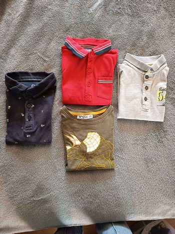  polos garçon manche courte 
