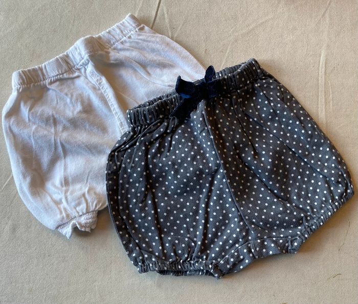 Lot deux bloomers / shorts 6mois Jacadi