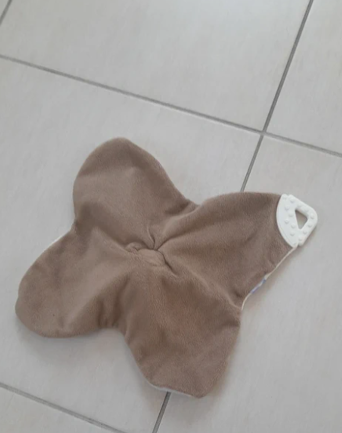 Doudou plat Ptit Bisou vache – jouet enfant - photo numéro 2