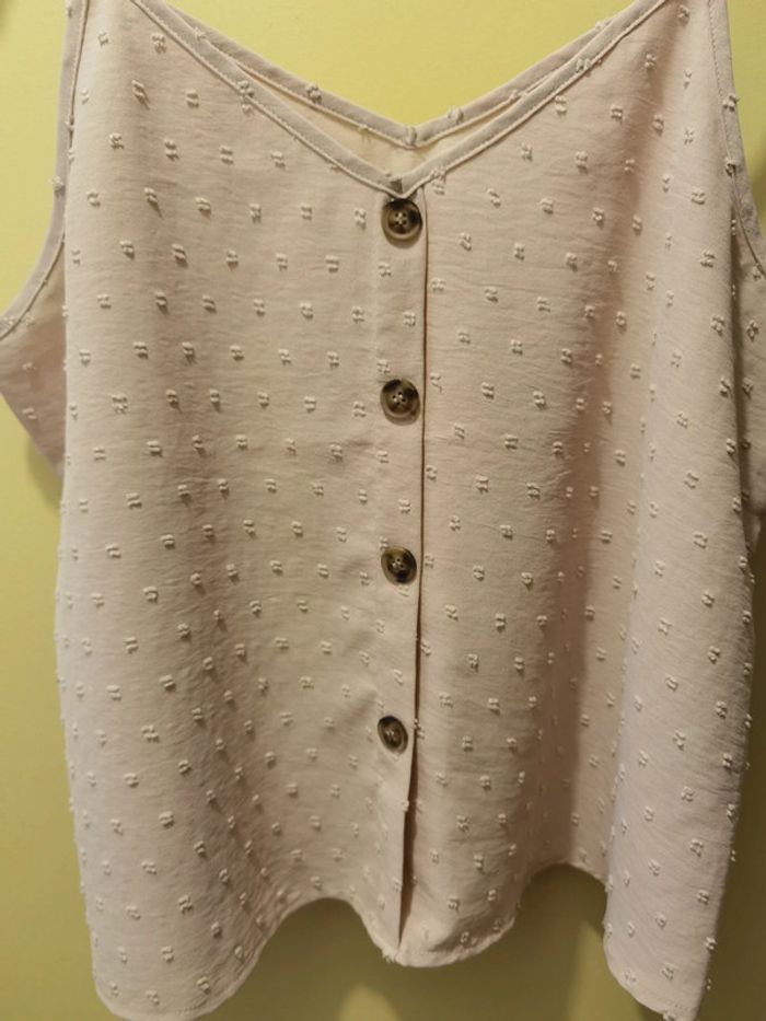 Débardeur beige/crème à point L shein - photo numéro 5