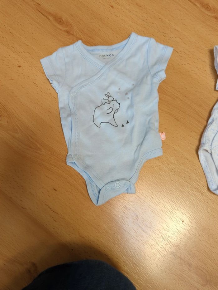 Lot de 4 bodies manches courtes bébé 1 mois Noukie's - photo numéro 4