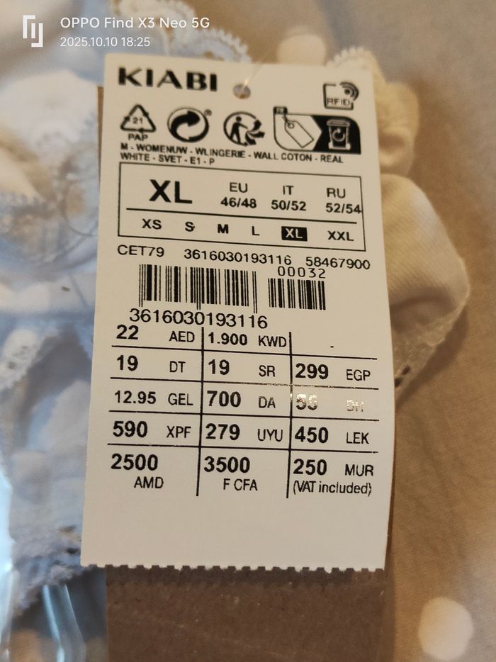 Lot de 2 culottes neuves Kiabi XL Réduction jusqu'à -70% - photo numéro 4