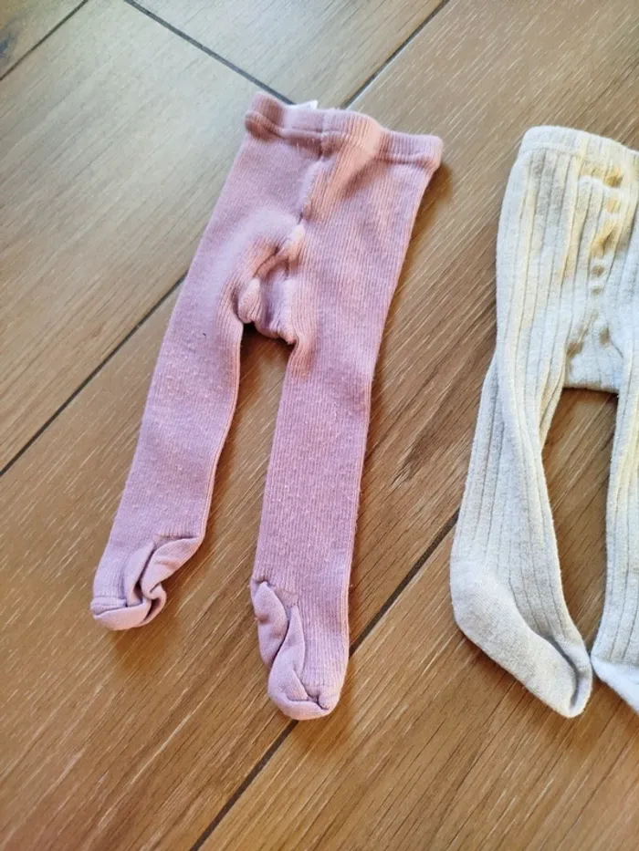 Lot 1 pantalon + 3 collants bébé fille 3 mois - photo numéro 5