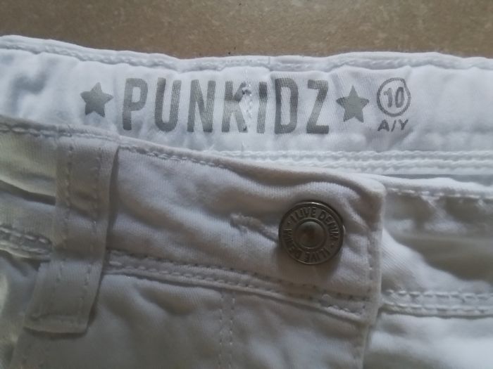 Pantacourt  blanc fille 10 ans PUNKDIZ - photo numéro 4