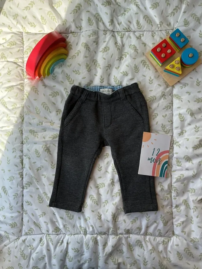 pantalon gris 12 mois jean bourget