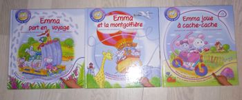 Lot de 3 livres "Emma et la montgolfière", "Emma joue à cache-cache" et "Emma part en voyage" 
NEUFS