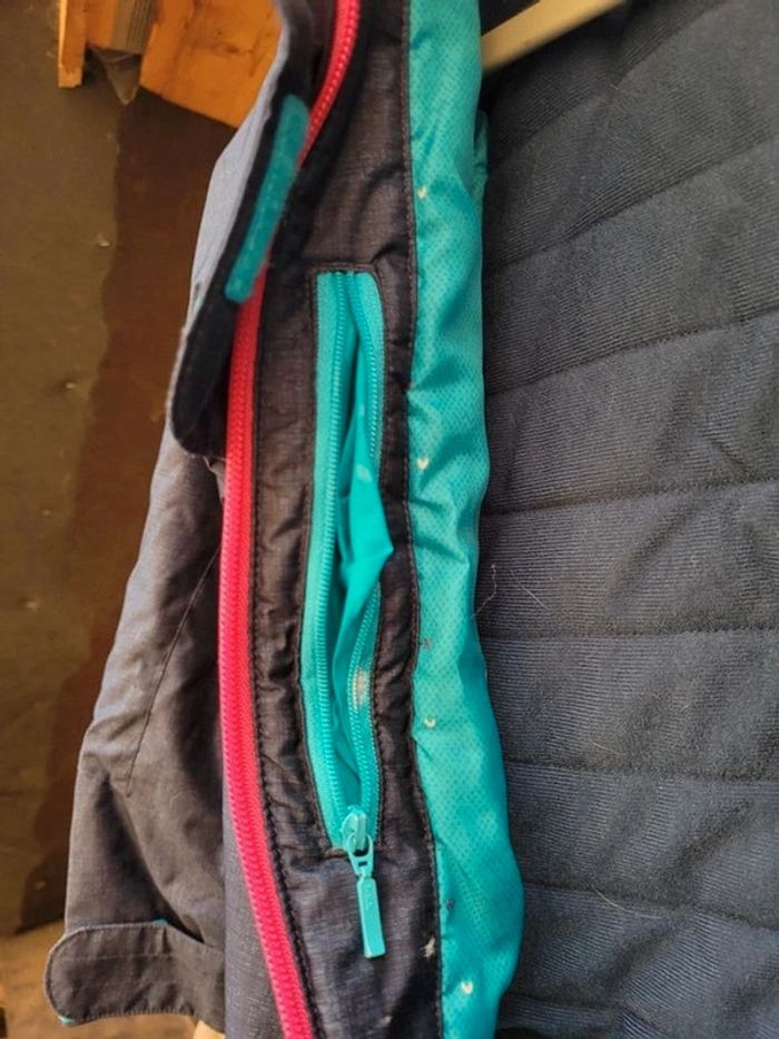 Anorak de ski chaud Lued'ze gris/bleu, à capuche, 8 ans,beau et fonctionnel - photo numéro 9