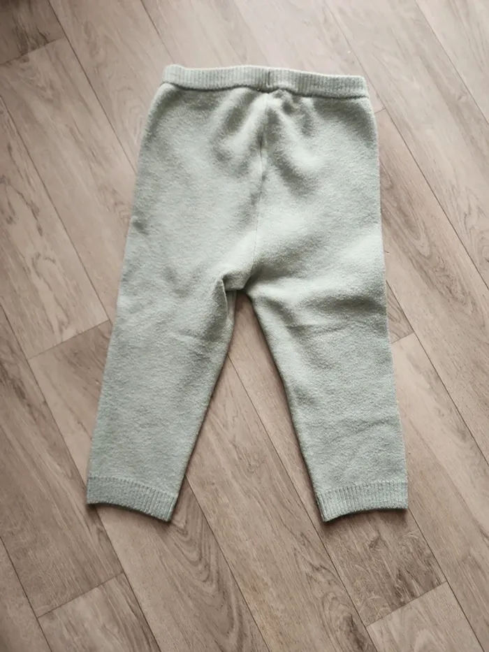 Pantalon hiver aspect laine vert d'eau 36 mois - photo numéro 5