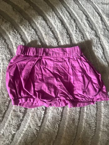 Minishort rose bébé fille - 6 mois - 100% coton