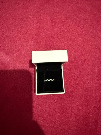 Bague zig-zag authentique Pandora strass 56