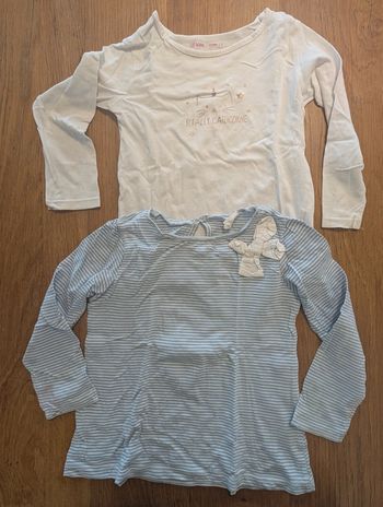 Lot 2 tee-shirt manches longues 3 ans fille