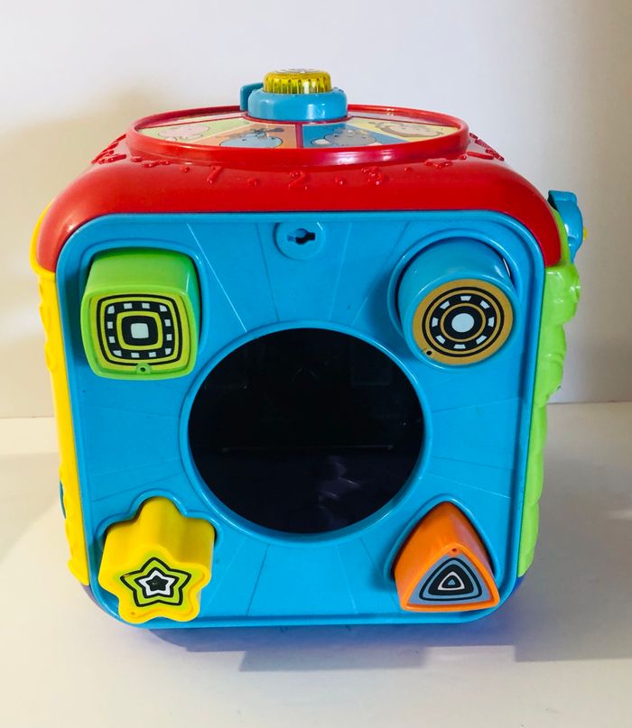 vtech super cube des découvertes multi-activités éveil bébé motricité fine trieur formes 9-36 mois lot SOP77 - photo numéro 4