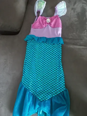 Robe déguisement ariel petite sirène 3/4 ans