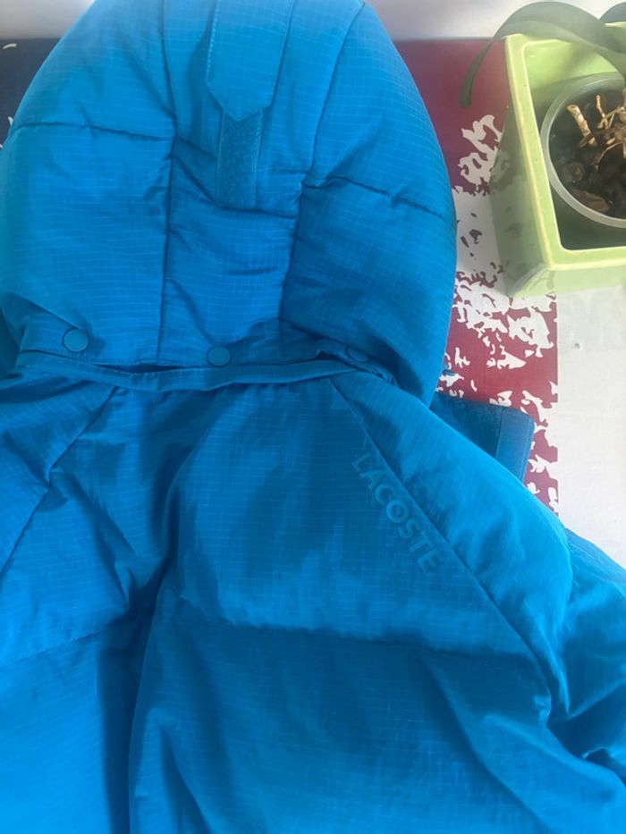 Doudoune Lacoste taille us: xs/ fr: 44 bleu à carreau - photo numéro 15