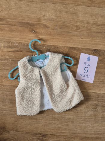 Gilet sans manches mouton Vertbaudet 9 mois 71 cm 