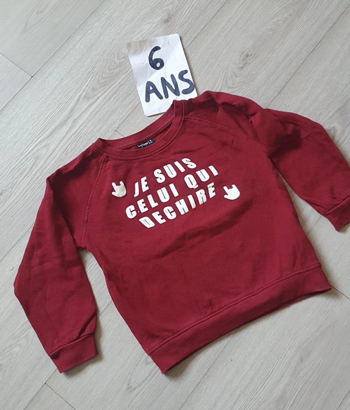 Pull 6ans garçon rouge - photo numéro 2